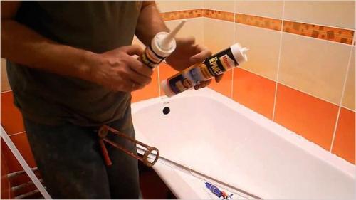 Установка бордюра для ванны. 05