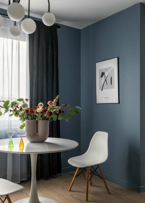 Цветной интерьер 1-комнатной квартиры 51, 7 м 2 (54, 6 м 2 с лоджией) в ЖК настроение в Москве. 06