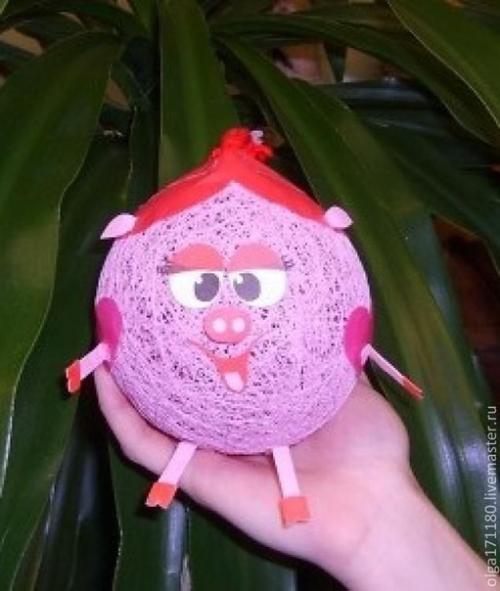 Рукоделие.  Шары - паутинки. 04