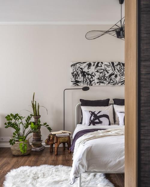 Стильная нетипичная дизайнерская однушка, отражающая любовь хозяйки к уличной культуре. 01