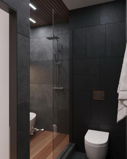 Проект санузла.  Стиль - эколофт. 03