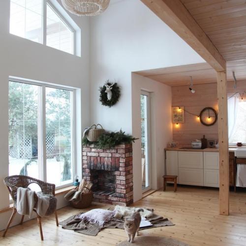 Очень уютное скандинавское шале Ирины Irinka_Kurapova, которая живет в нем со своей семьей и пушистыми котами. 01