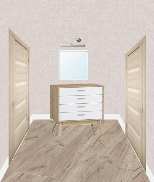 Эскизный дизайн проект кабинета - гостиной. 02