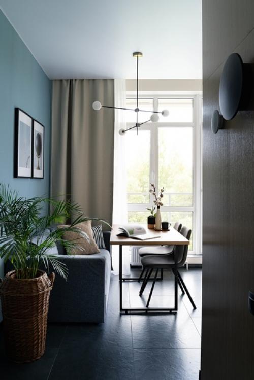 Квартира 38 м в оттенках графита: проект студии 1+1 ч. 2. 02