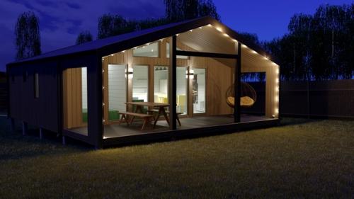 Приступили к строительству дома 8 х 9. 5 м в стиле барн в тосненском районе! 01