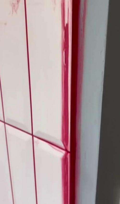 Самое необычное решение для интерьера - сделать затирку на плитке не белой и не чёрной, а красной. 04