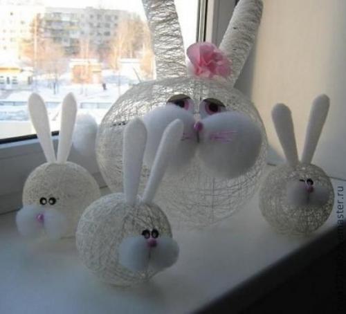 Рукоделие.  Шары - паутинки. 02