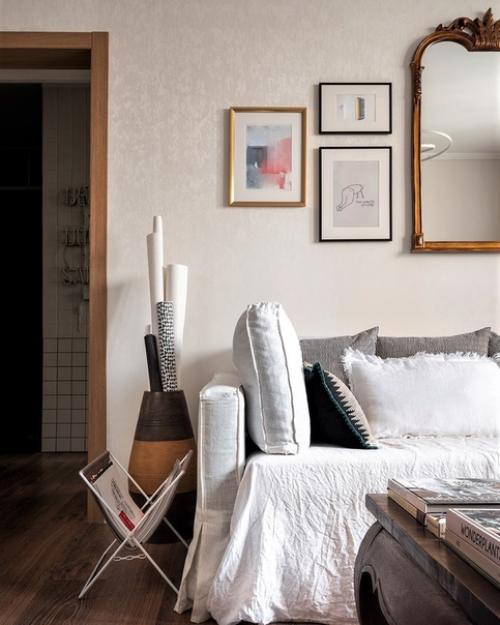 Стильная нетипичная дизайнерская однушка, отражающая любовь хозяйки к уличной культуре. 02