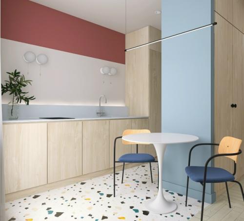 Проект квартиры - студии 37 м 2 в ЖК Ilona в Санкт-петербурге. 08