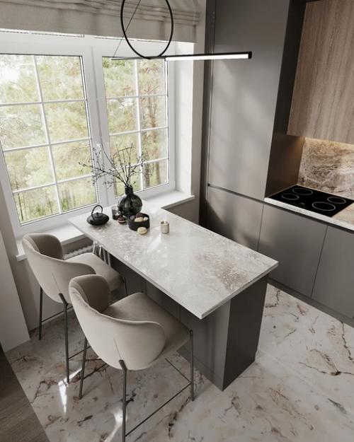 Школа ремонта.  Кухня - гостиная и коридор 36 кв. 01