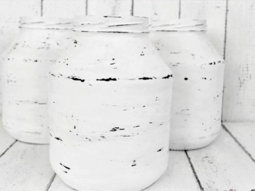 Декупаж стеклянных баночек. 04