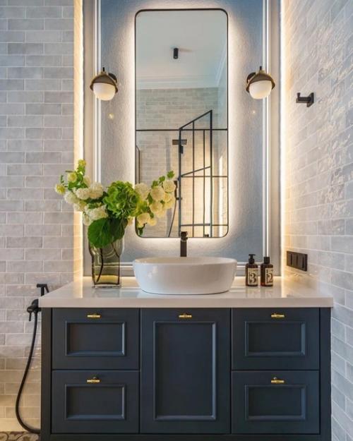 Очень красивый интерьер ванной комнаты! 05