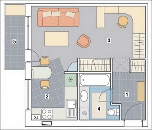 Совет дизайнера.  Дизайн хрущевки - как квартиру сделать уютной? 07