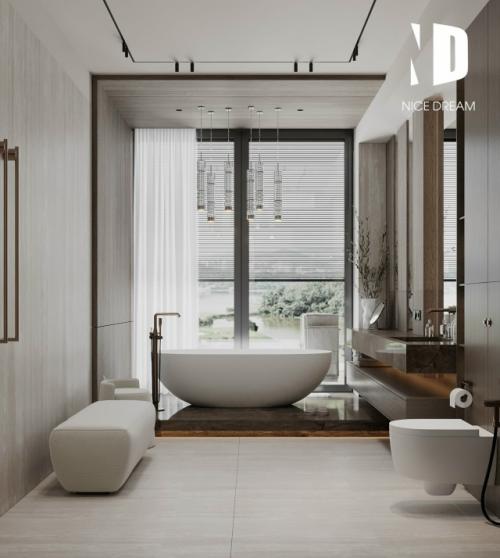 проектыND Этот санузел про состояние: тишина, фактуры, свет и ощущение 