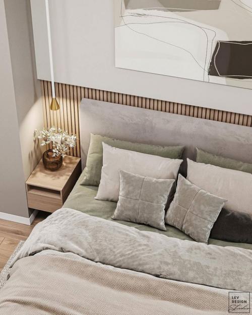 Интересная идея оформления гардеробной комнаты в спальне. 03