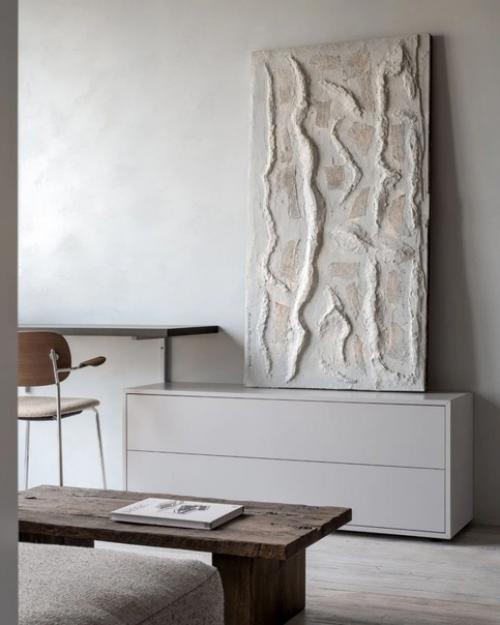 Интерьер в стиле минимализм с ванной в спальне. 03