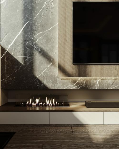 Дизайн интерьера гостиной для молодой пары.  