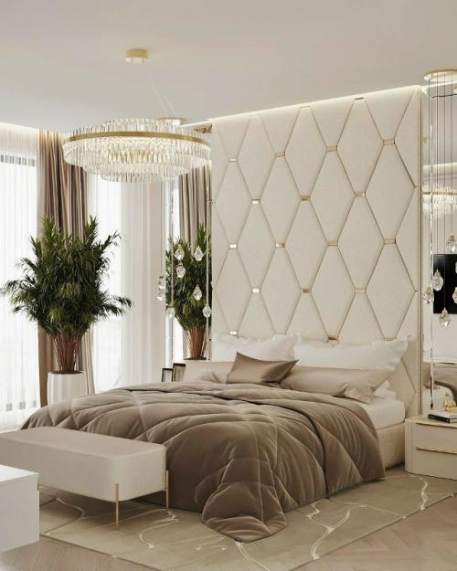 Дизайн проект мастер спальни в частном доме. 
