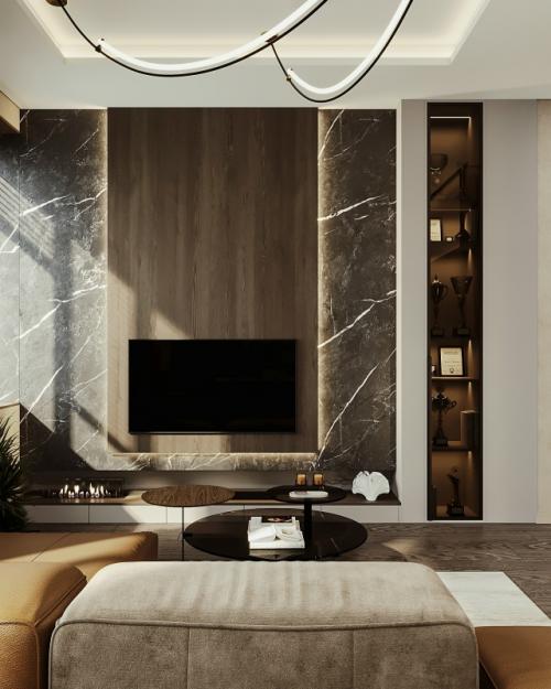 Дизайн интерьера гостиной для молодой пары. 02 Дизайн интерьера гостиной для молодой пары. 02