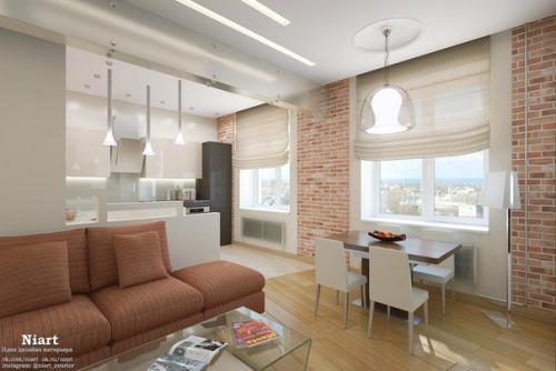 Проект двухкомнатной квартиры 57 кв. 01