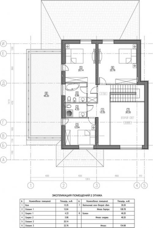 Эскизный проект двухэтажного дома. 03