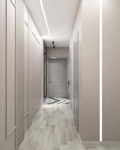 Современный интерьер. Длинного коридора. 06