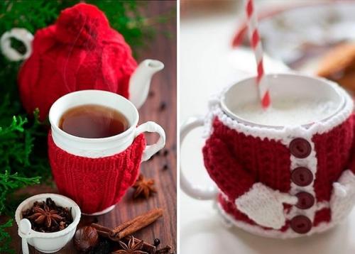 10 идей новогоднего оформления вязаными изделиями! 02