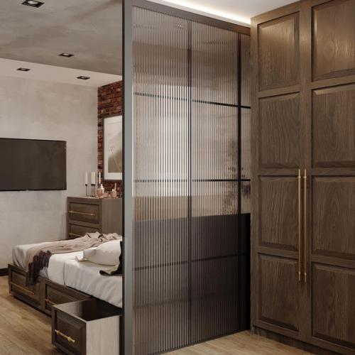 Стильная и функциональная спальня скромных размеров в 12 кв. 04