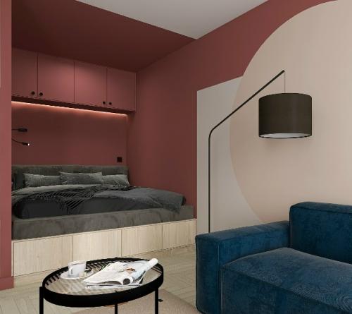 Проект квартиры - студии 37 м 2 в ЖК Ilona в Санкт-петербурге. 02