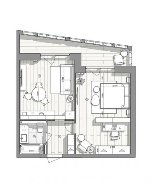 Квартира, площадью - 48 кв. 08