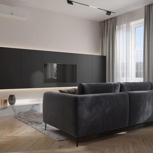 Кухня - гостиная.  Основное пожелание наших заказчиков - яркая цветовая палитра. 03