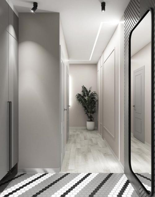 Современный интерьер. Длинного коридора. 08