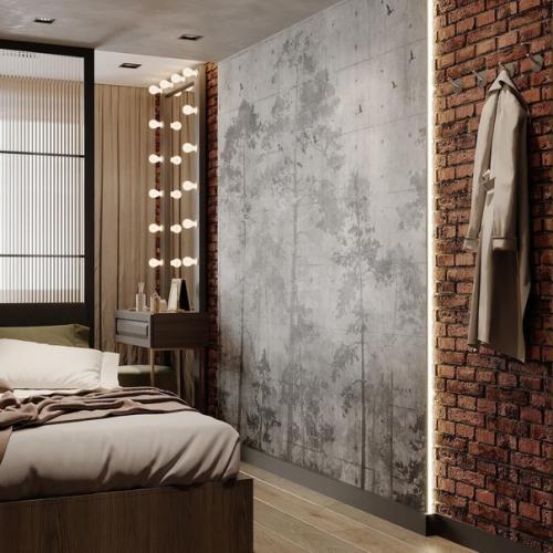 Стильная и функциональная спальня скромных размеров в 12 кв. 02