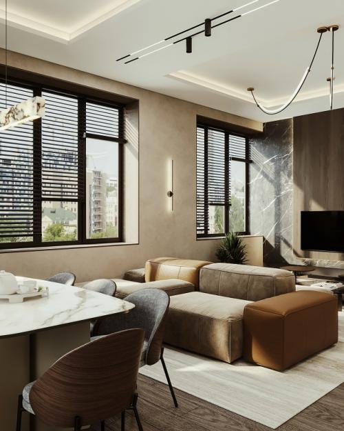 Дизайн интерьера гостиной для молодой пары. 03 Дизайн интерьера гостиной для молодой пары. 03