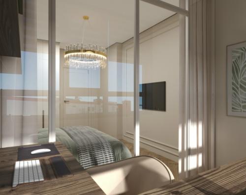 Часть 3. спальня с рабочим столом на лоджии 