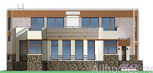 Проект индивидуального жилого дома, со стенами из газобетона с оштукатуриванием внутренняя планировка проста и лаконична. 07