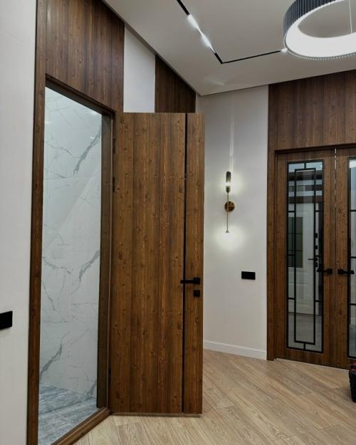 Двери коллекции микс и флеш в цвете ПВХ - покрытия кедр в интерьере покупателя. 04 Двери коллекции микс и флеш в цвете ПВХ - покрытия кедр в интерьере покупателя. 04