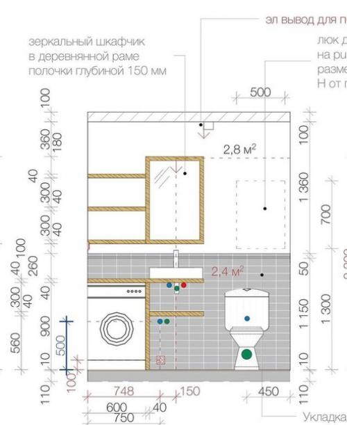 Интерьер ванной комнаты. 08