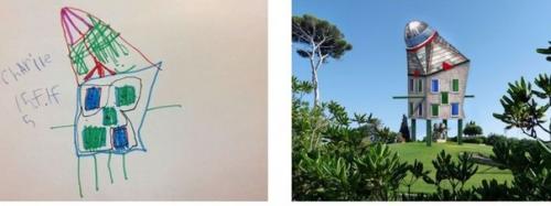 Почти в каждом трогательном детском альбоме, бережно хранимым родителями, можно найти кривые, несоразмерные домики, выполненные детской рукой. 07