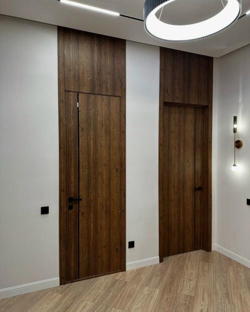 Двери коллекции микс и флеш в цвете ПВХ - покрытия кедр в интерьере покупателя. 03 Двери коллекции микс и флеш в цвете ПВХ - покрытия кедр в интерьере покупателя. 03