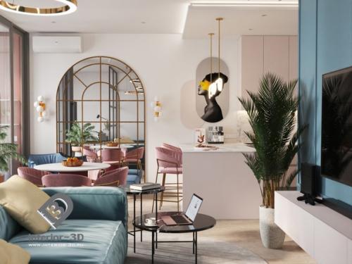 В канун наступающего нового года представляю вам настоящий новогодний и праздничный интерьер! 02