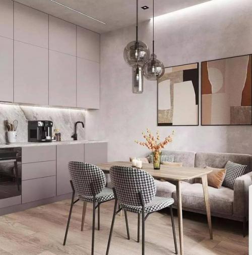 Стильный интерьер без ярких акцентов. 01