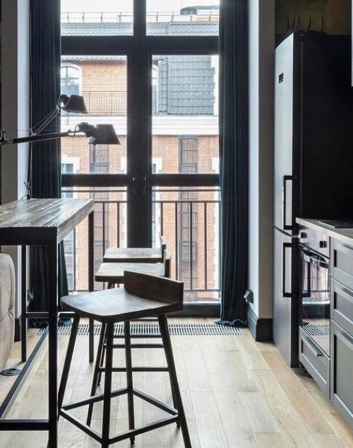 Продуманный до мелочей интерьер небольшой квартиры в стиле лофт. 01