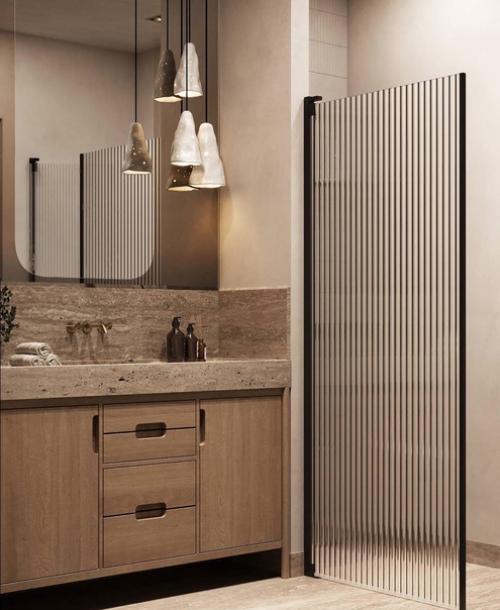 B этой небольшой ванной комнате уместилось все самое нужное и прекрасное. 06