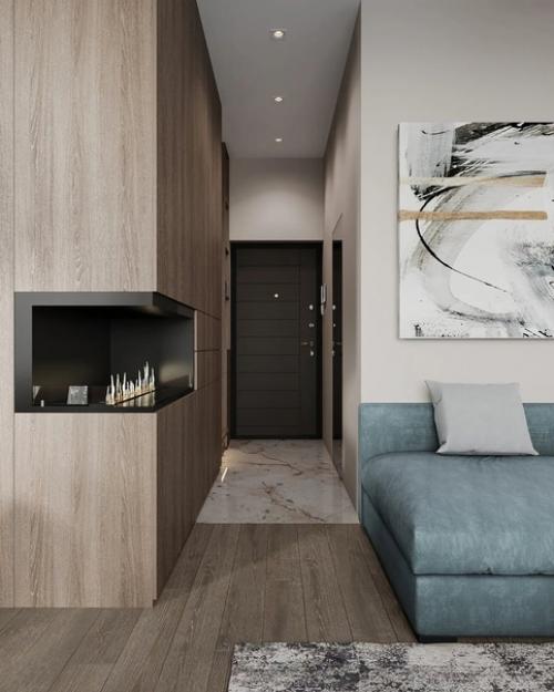 Школа ремонта.  Кухня - гостиная и коридор 36 кв. 04