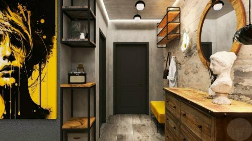 Проект перепланировки однокомнатной квартиры в студию 40, 3 м 2 (43, 4 м 2 с балконом. 07