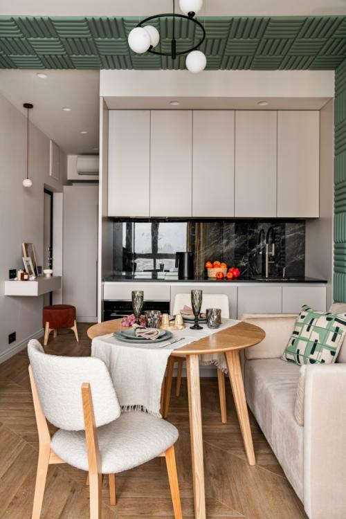 Квартира для сына - студента: функциональный и уютный интерьер студии 21 кв. 04