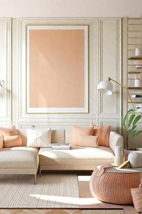 А еще мы сделали для вас подборку того, как красиво и оригинально смотрится Персиковый Пушок в интерьере квартиры. 04