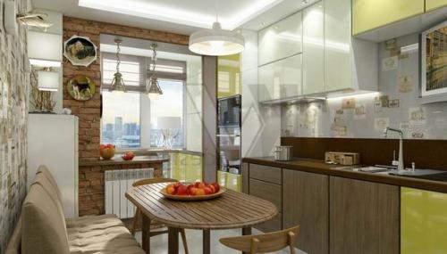 Шторы на кухню с балконной дверью: советы по оформлению. 01