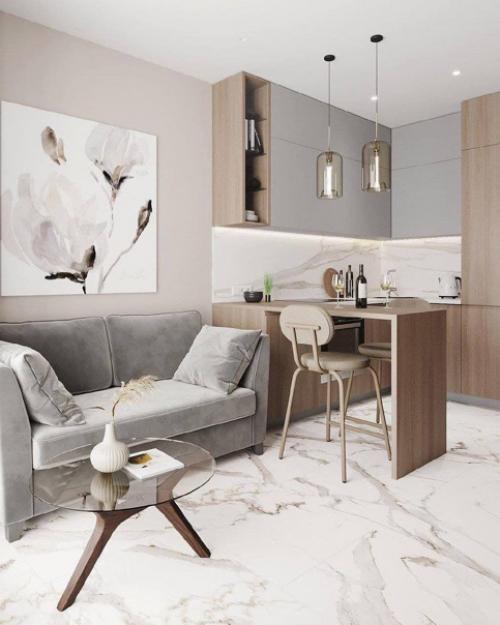 Интерьер компактной квартиры + планировка.